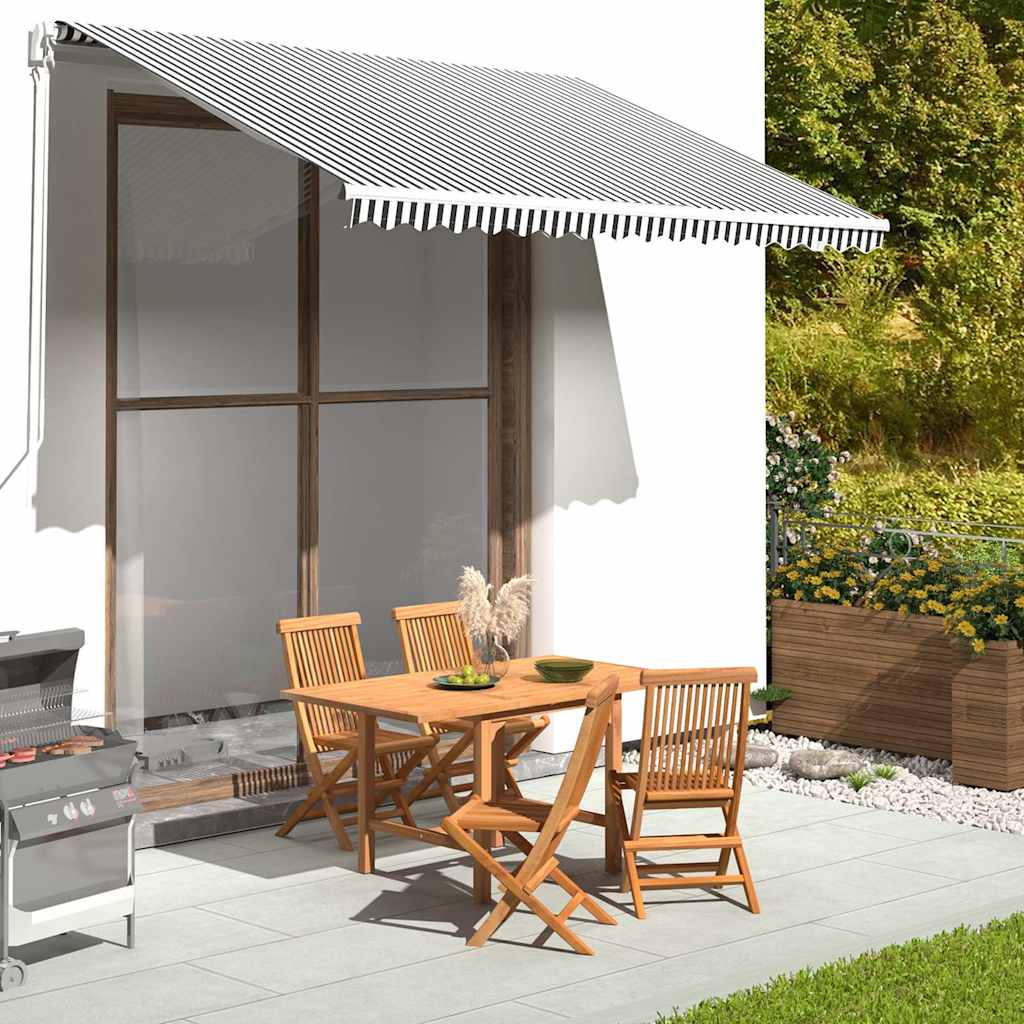 vidaXL Awning Replacement Fabric Anthracite and White 350x250 cm
