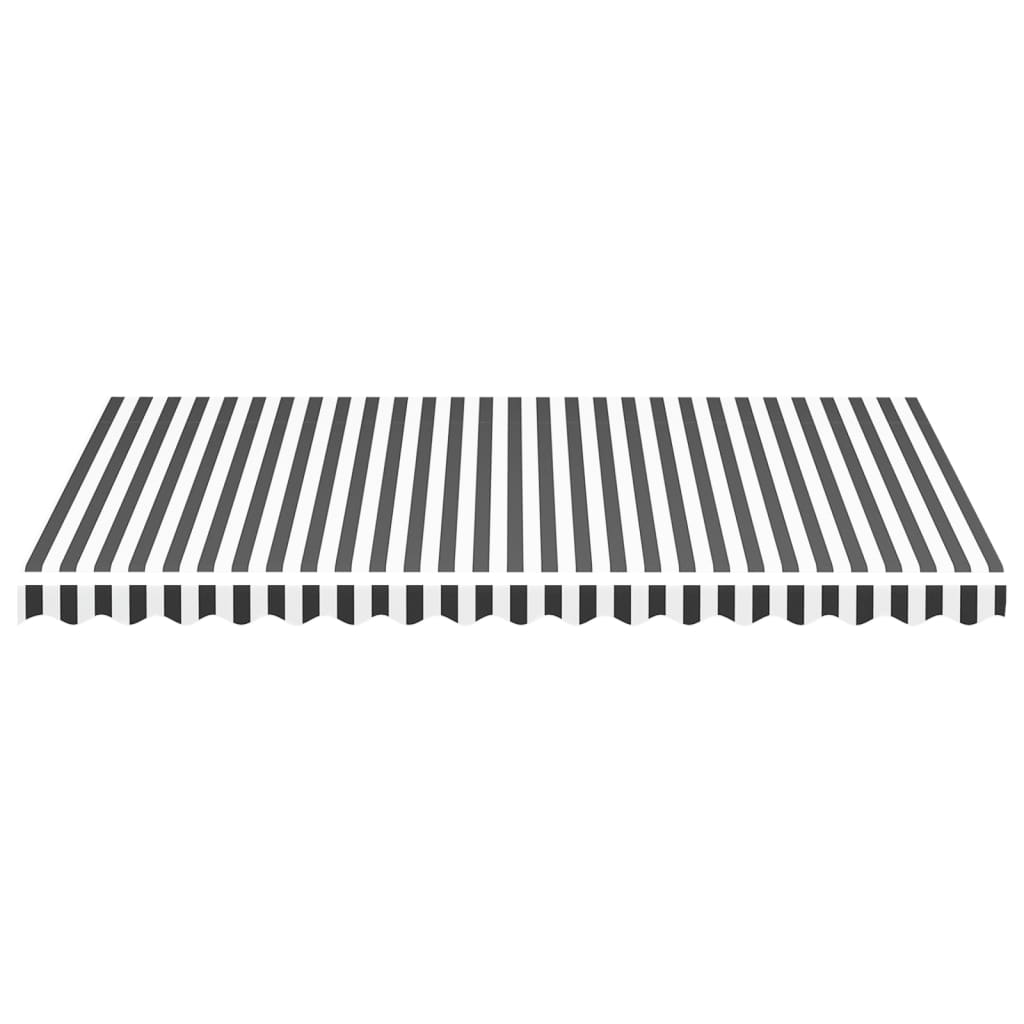vidaXL Replacement Fabric for Awning Anthracite and White 4x3 m
