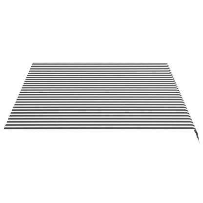 vidaXL Replacement Fabric for Awning Anthracite and White 4x3 m