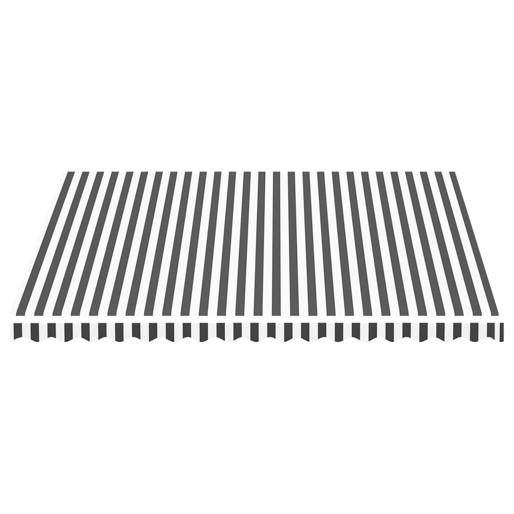 vidaXL Replacement Fabric for Awning Anthracite and White 4x3.5 m