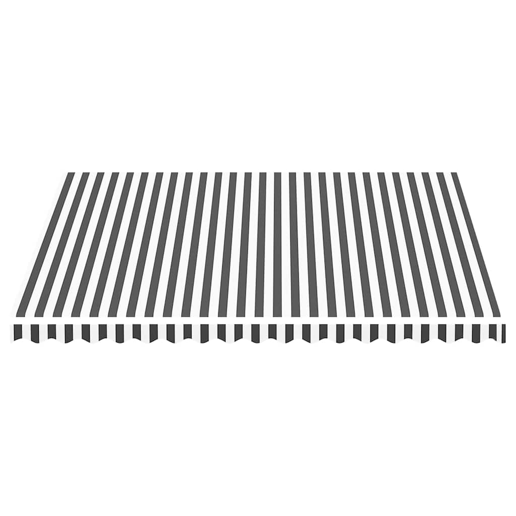 vidaXL Awning Replacement Fabric Anthracite and White 400x350 cm