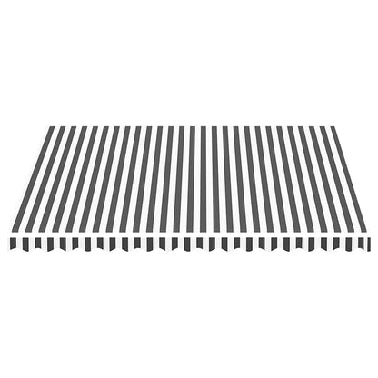 vidaXL Awning Replacement Fabric Anthracite and White 400x350 cm