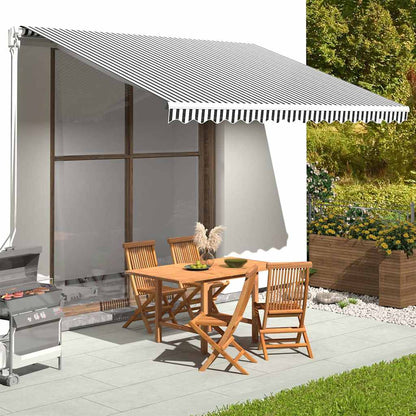 vidaXL Awning Replacement Fabric Anthracite and White 400x350 cm