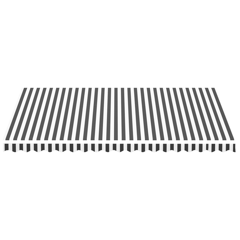 vidaXL Replacement Fabric for Awning Anthracite and White 4.5x3 m