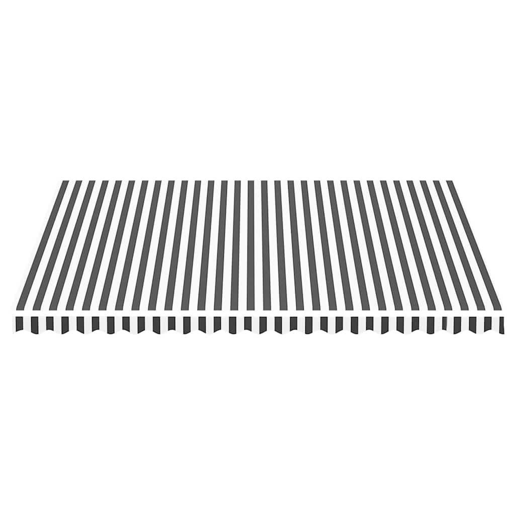 vidaXL Awning Replacement Fabric Anthracite and White 450x350 cm