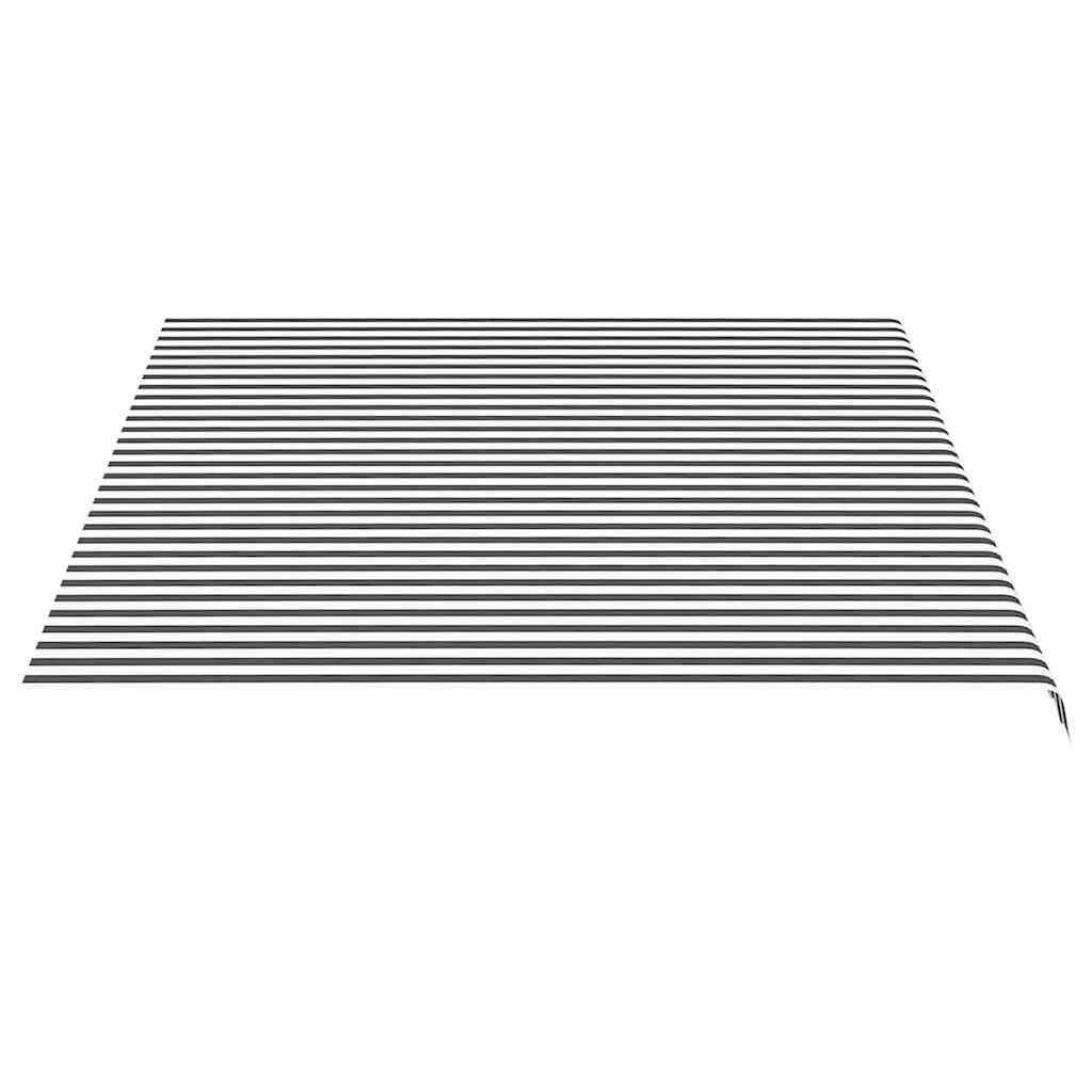 vidaXL Awning Replacement Fabric Anthracite and White 450x350 cm