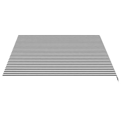 vidaXL Awning Replacement Fabric Anthracite and White 450x350 cm