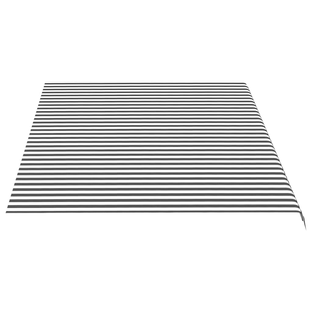 vidaXL Replacement Awning Fabric | Anthracite and White