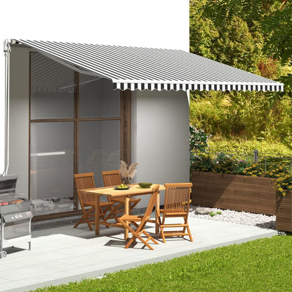 vidaXL Replacement Awning Fabric | Anthracite and White