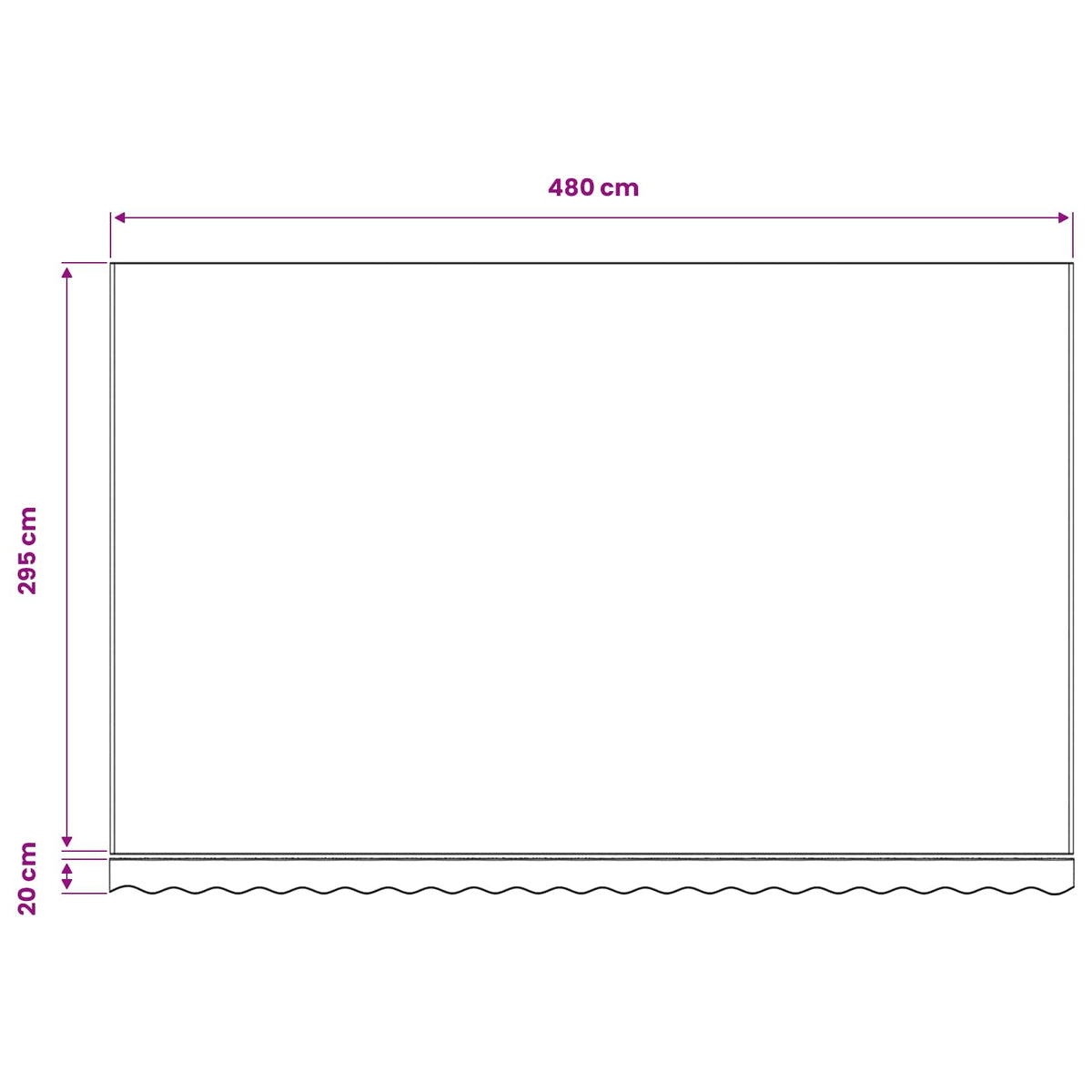 vidaXL Awning Replacement Fabric Anthracite and White 500x300 cm