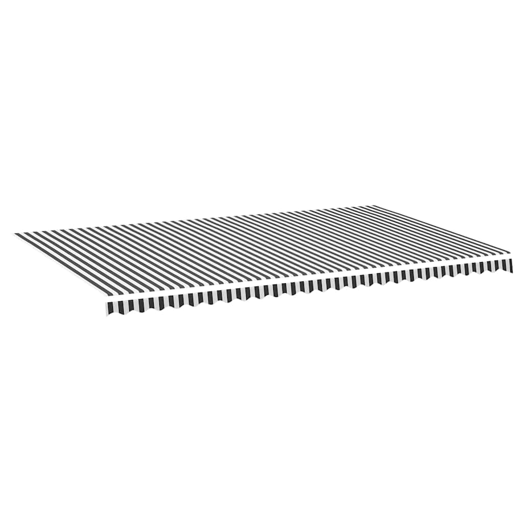 vidaXL Awning Replacement Fabric Anthracite and White 600x350 cm