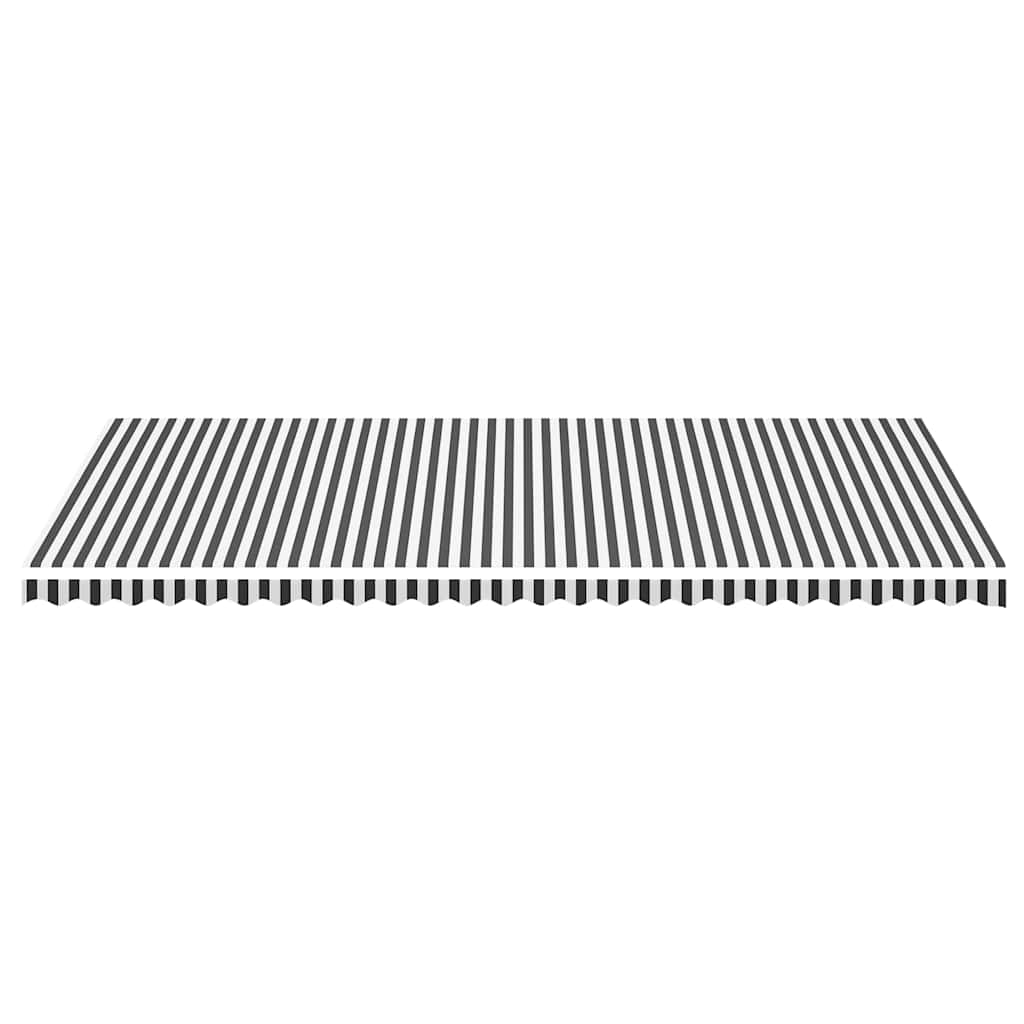 vidaXL Awning Replacement Fabric Anthracite and White 600x350 cm