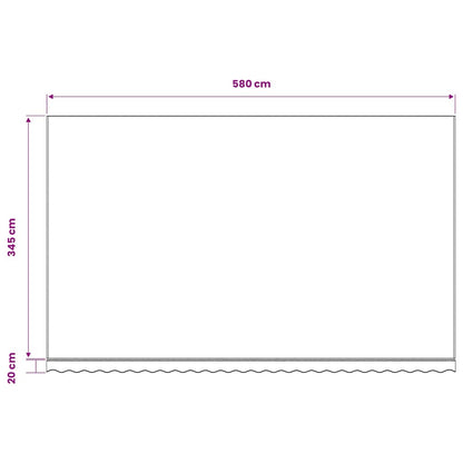 vidaXL Awning Replacement Fabric Anthracite and White 600x350 cm