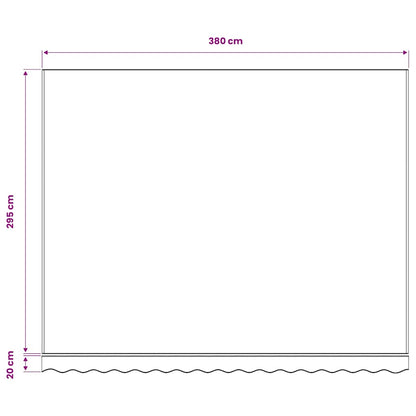 vidaXL Awning Replacement Fabric Yellow and Orange 400x300cm Polyester