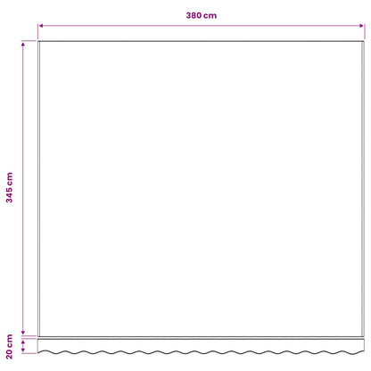 vidaXL Awning Replacement Fabric Yellow and Orange 400x350cm Polyester
