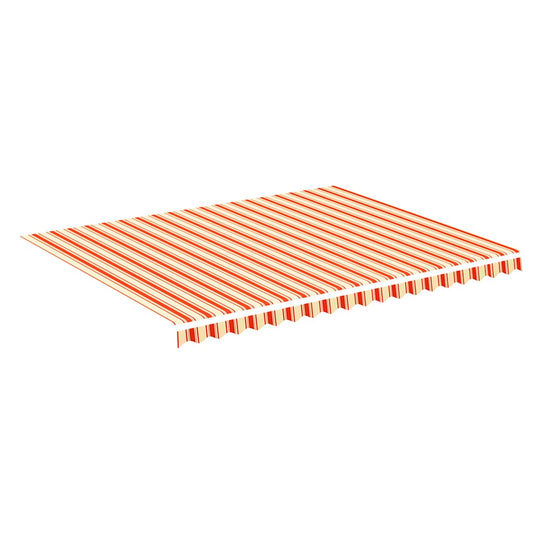vidaXL Awning Replacement Fabric Yellow and Orange 4.5x3.5 m Polyester