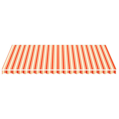 vidaXL Awning Replacement Fabric Yellow and Orange 5x3 m Polyester