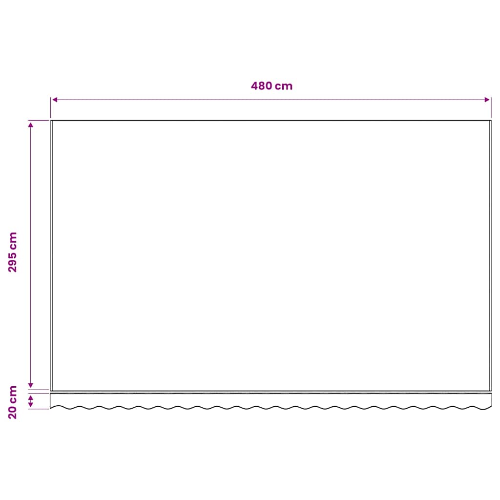 vidaXL Awning Replacement Fabric Yellow and Orange 500x300 cm Polyester
