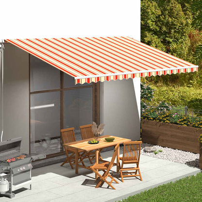 vidaXL Awning Replacement Fabric Yellow and Orange 500x300 cm Polyester