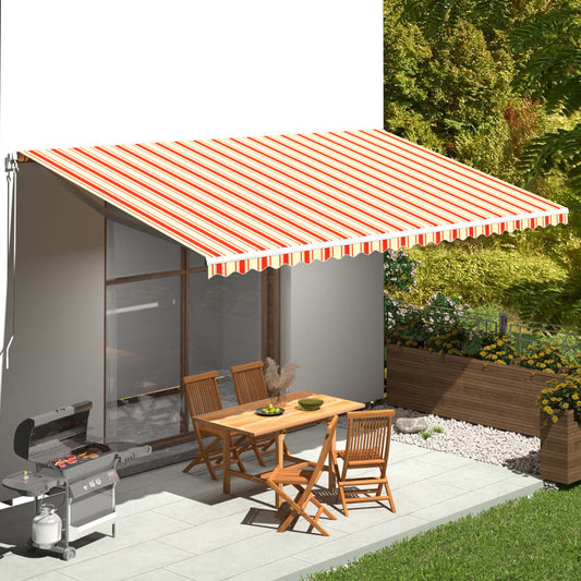 vidaXL Awning Replacement Fabric Yellow and Orange 6x3.5 m Polyester