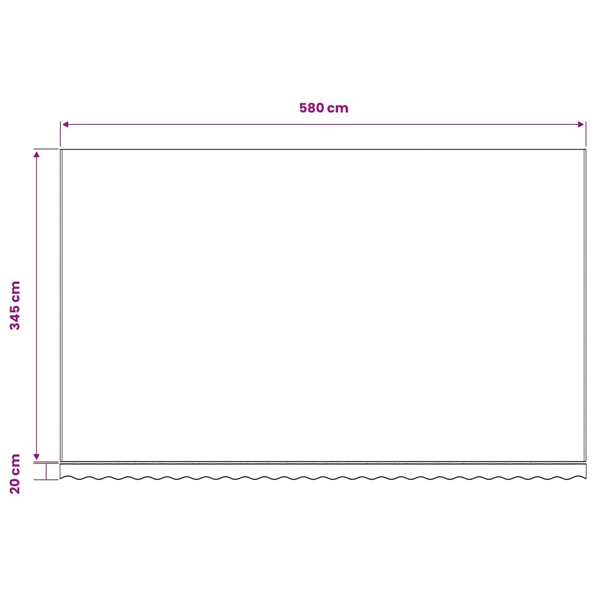 vidaXL Awning Replacement Fabric Yellow and Orange 600x350cm Polyester