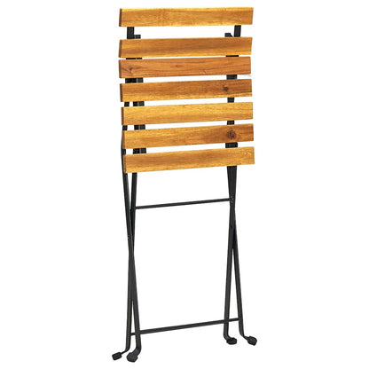 313157 vidaXL 3 Piece Folding Bistro Set Solid Acacia Wood