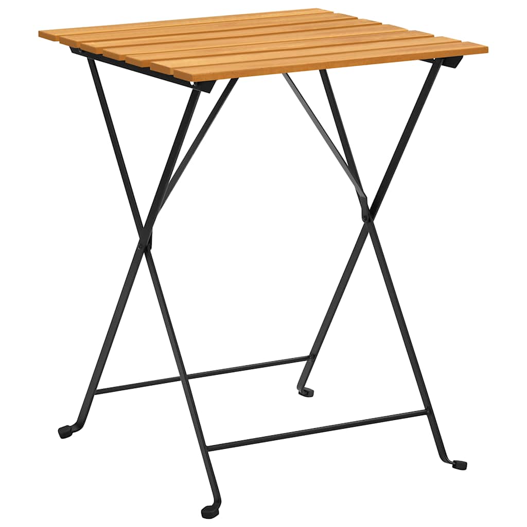 313157 vidaXL 3 Piece Folding Bistro Set Solid Acacia Wood