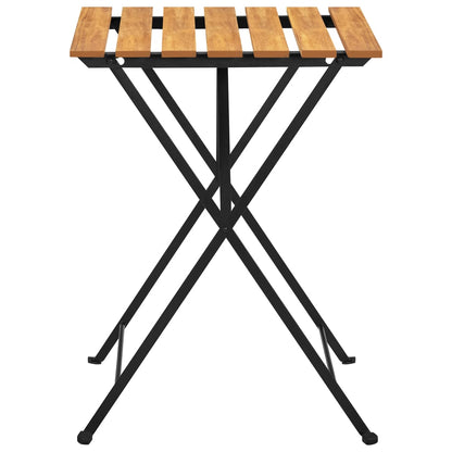 313157 vidaXL 3 Piece Folding Bistro Set Solid Acacia Wood