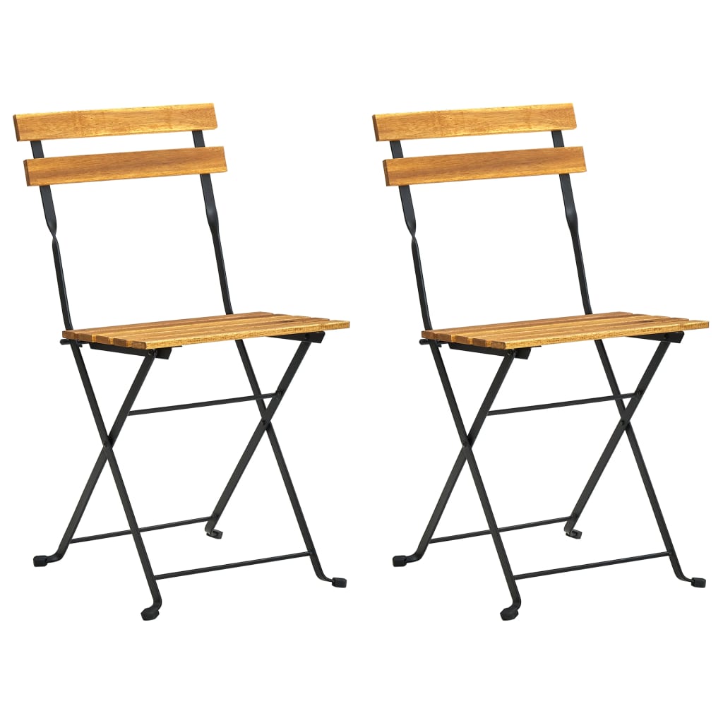 vidaXL Garden Chair | Set of 2 | Brown and Black