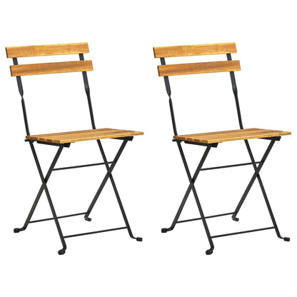 vidaXL Garden Chair | Set of 2 | Brown and Black