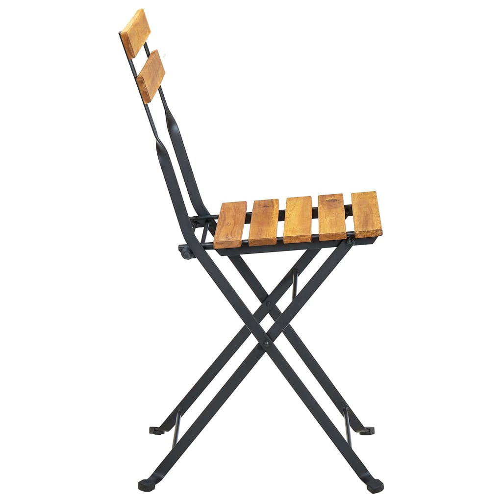 vidaXL Garden Chair | Set of 2 | Brown and Black
