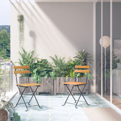 vidaXL Garden Chair | Set of 2 | Brown and Black