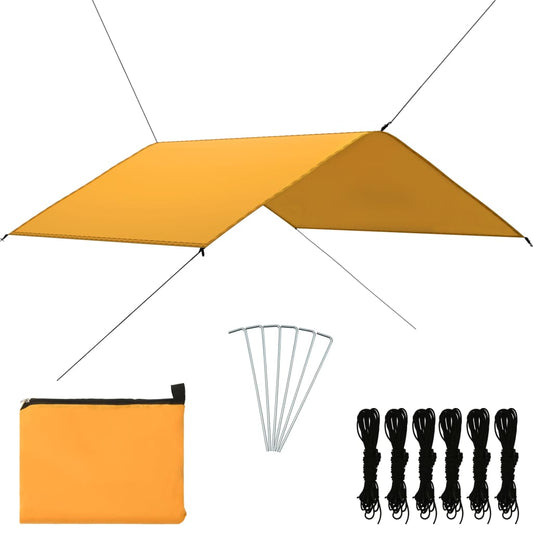 vidaXL Outdoor Tarp 4x4 m Yellow