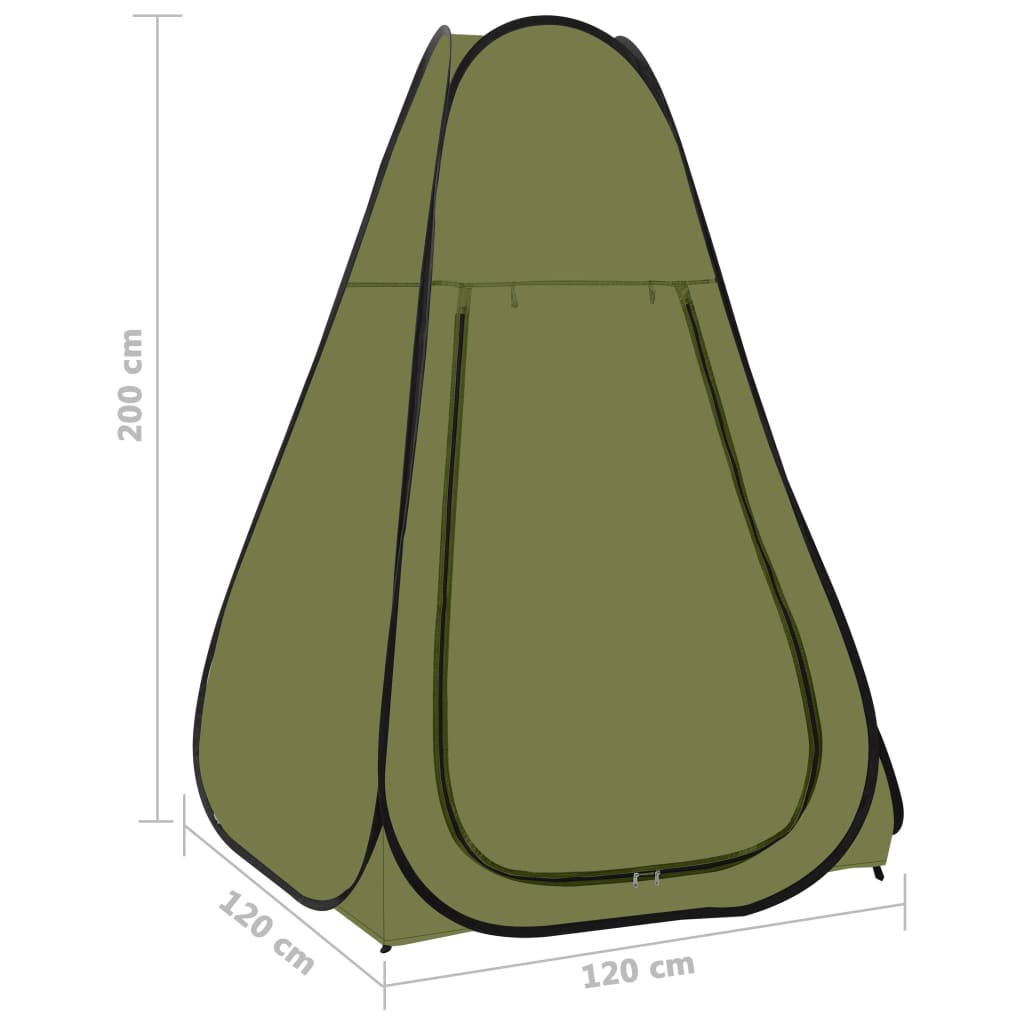 vidaXL Pop Up Shower Tent Green