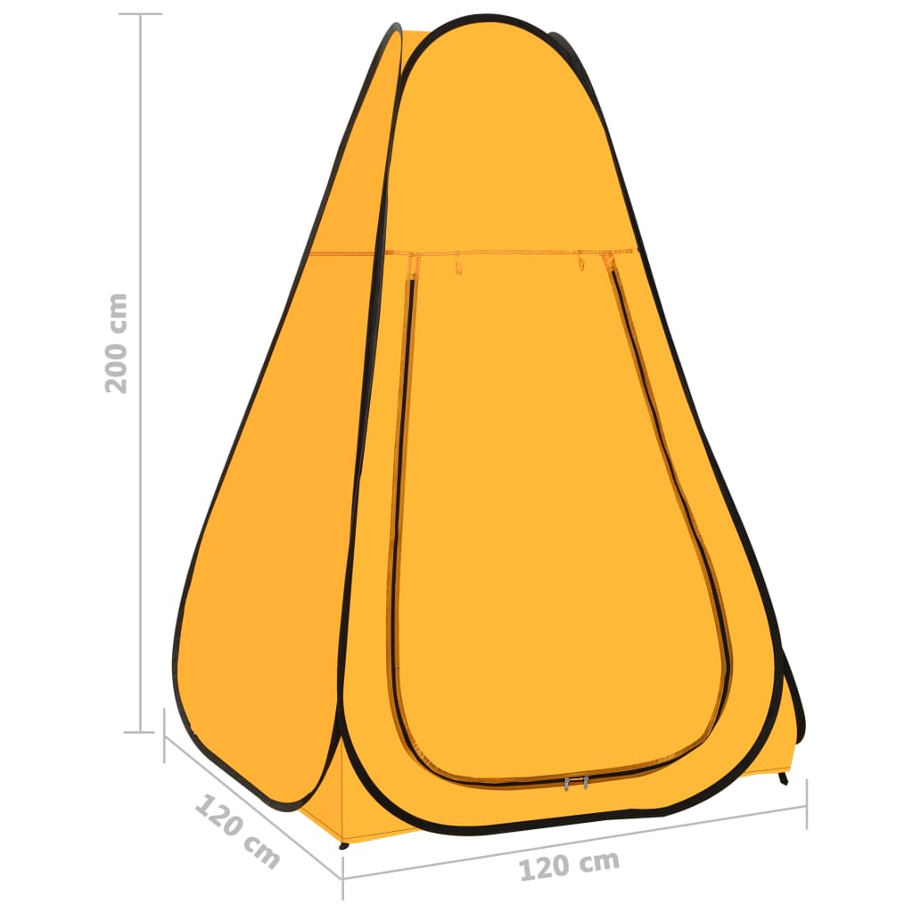 vidaXL Pop Up Shower Tent Yellow
