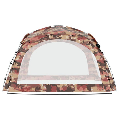 vidaXL Party Tent with LED and 4 Sidewalls 3.6x3.6x2.3 m Camouflage