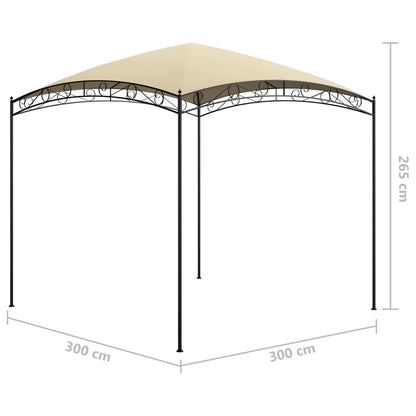 vidaXL Gazebo 3x3x2.65 m Cream 180 g/m²