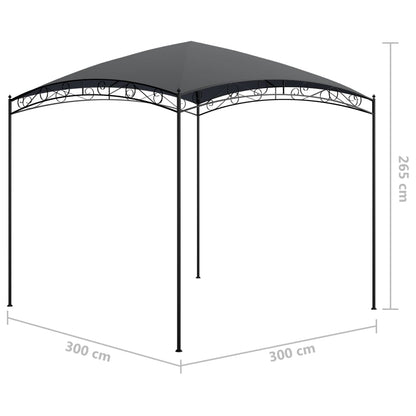 vidaXL Gazebo 3x3x2.65 m Anthracite 180 g/m²