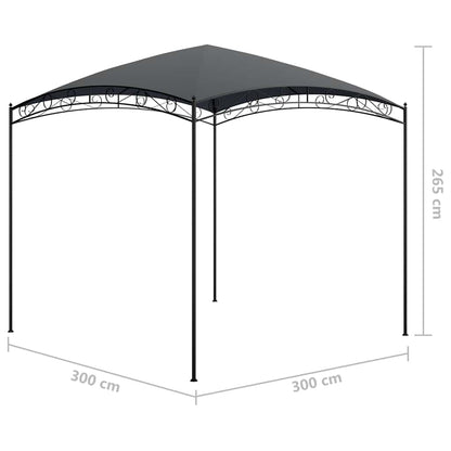vidaXL Gazebo 3x3x2.65 m Anthracite 180 g/m²