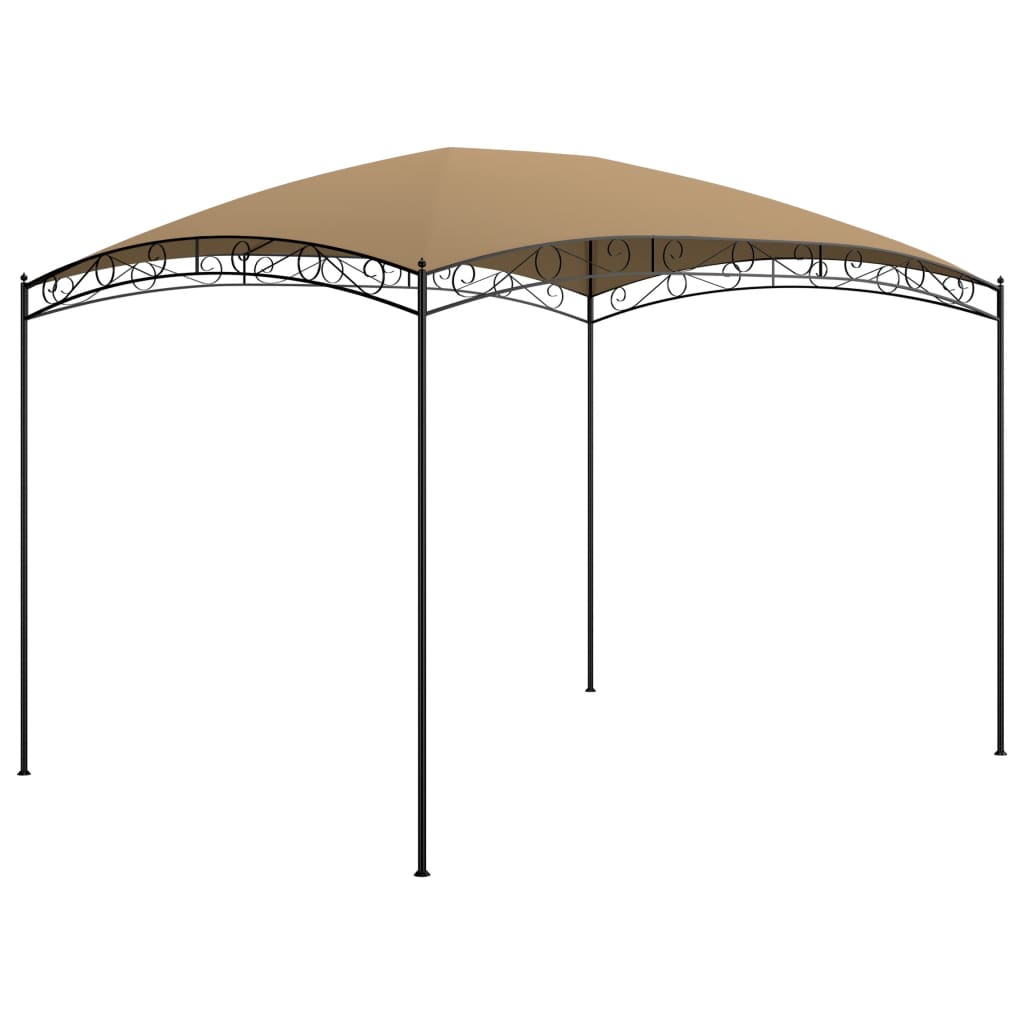 vidaXL Gazebo 3x4x2.65 m Taupe 180 g/m²