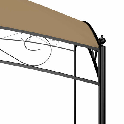 vidaXL Gazebo 3x4x2.65 m Taupe 180 g/m²