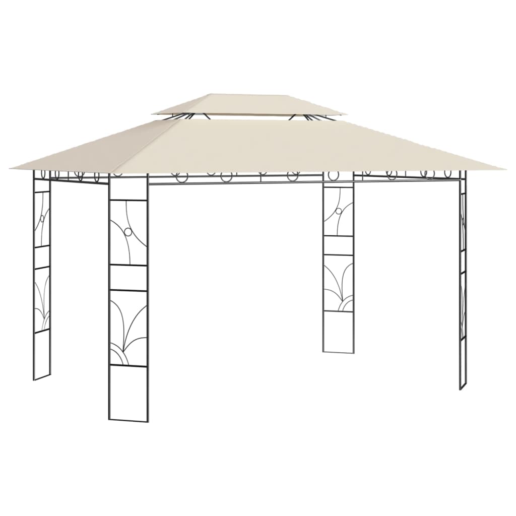 vidaXL Gazebo 4x3x2,7 m Cream 160 g/m²