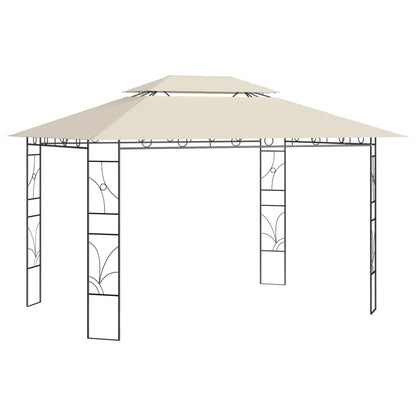 vidaXL Gazebo 4x3x2,7 m Cream 160 g/m²