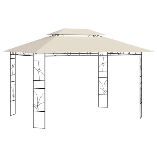 vidaXL Gazebo 4x3x2,7 m Cream 160 g/m²