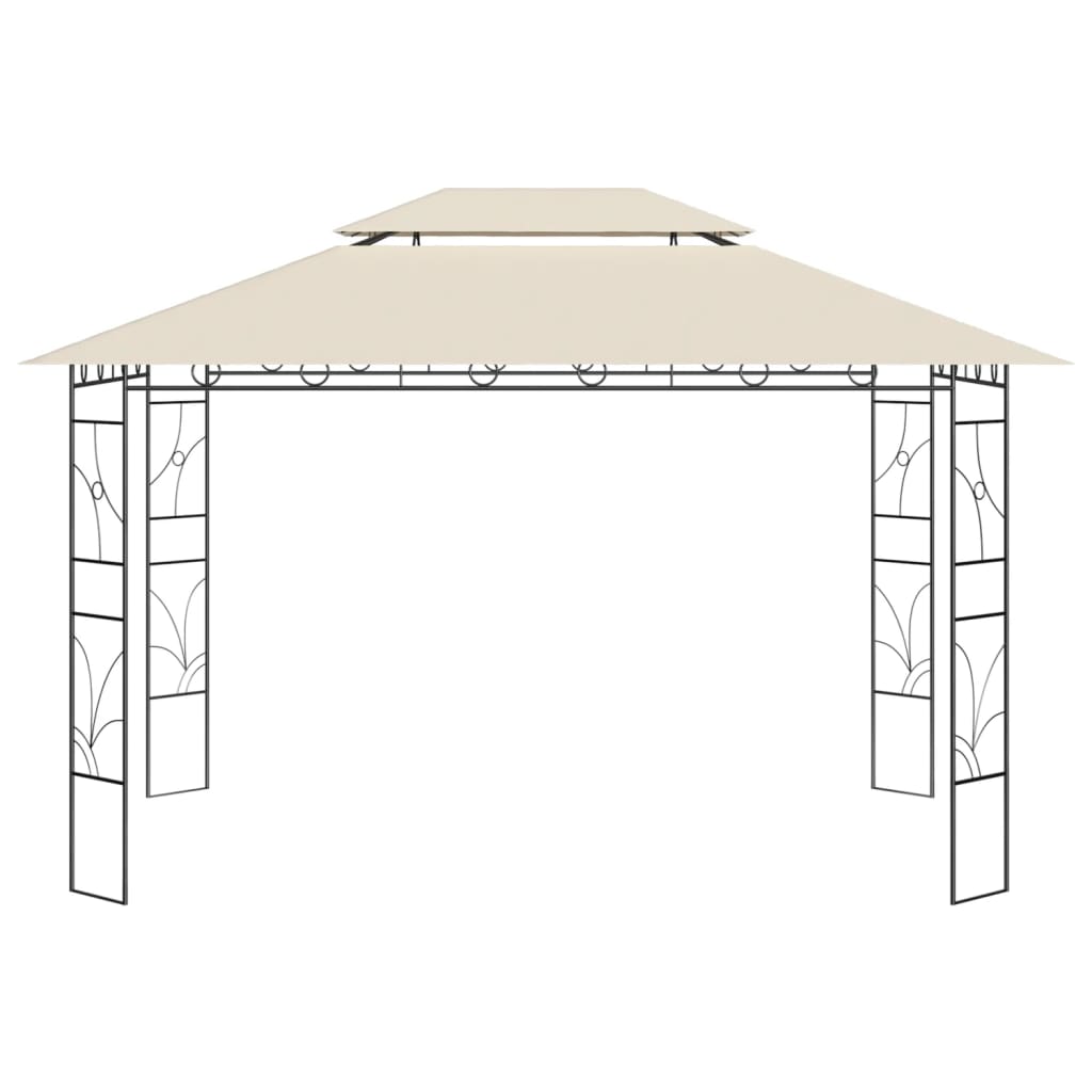 vidaXL Gazebo 4x3x2,7 m Cream 160 g/m²