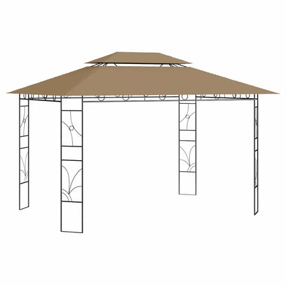 vidaXL Gazebo 4x3x2,7 m Taupe 160 g/m²