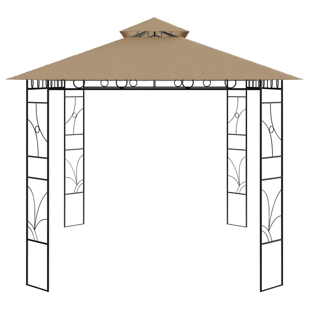 vidaXL Gazebo 4x3x2,7 m Taupe 160 g/m²