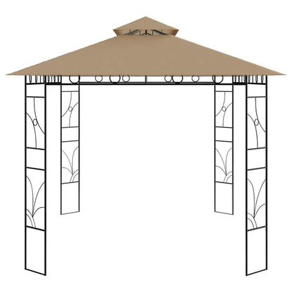 vidaXL Gazebo 4x3x2,7 m Taupe 160 g/m²
