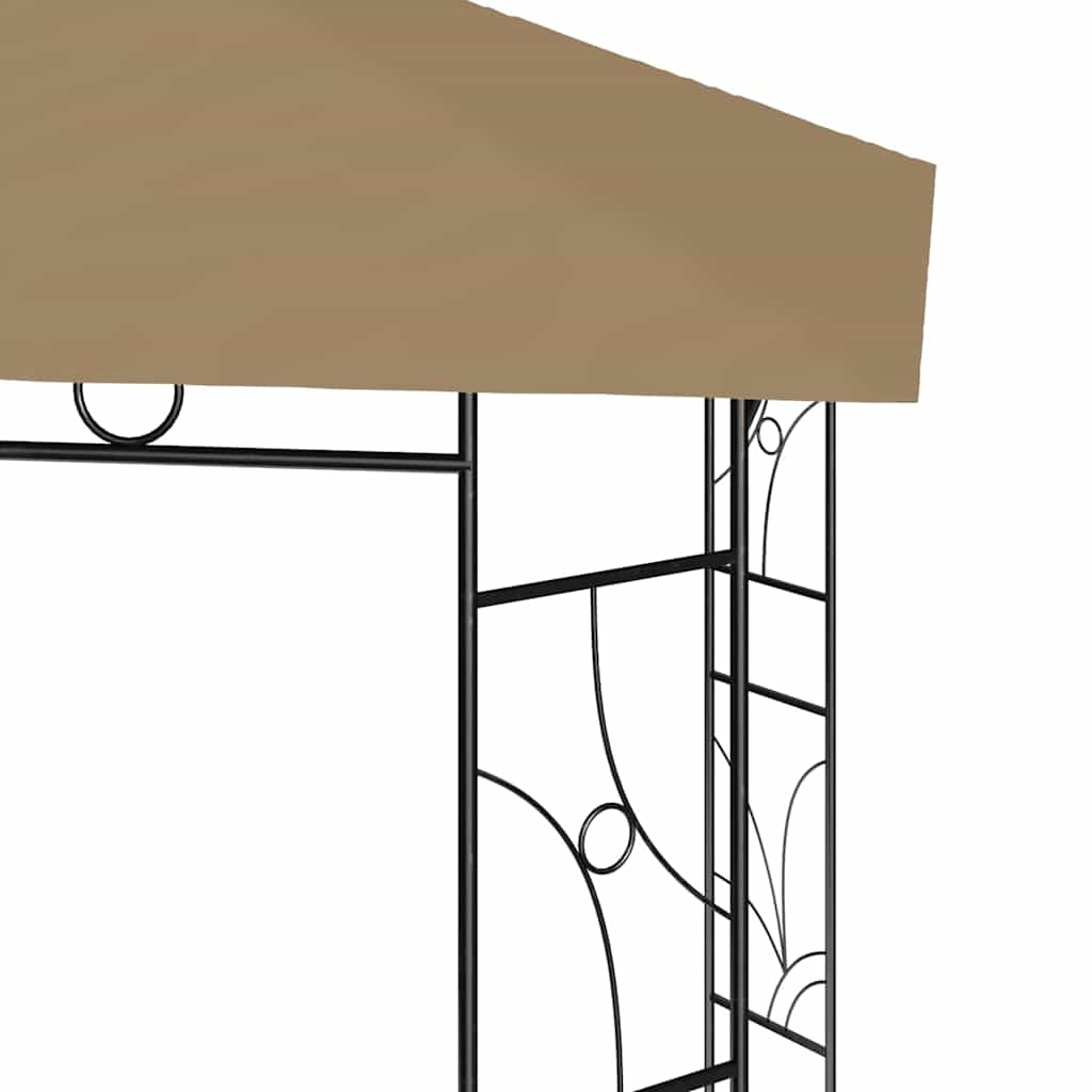 vidaXL Gazebo 4x3x2,7 m Taupe 160 g/m²
