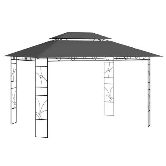vidaXL Gazebo 4x3x2,7 m Anthracite 160 g/m²